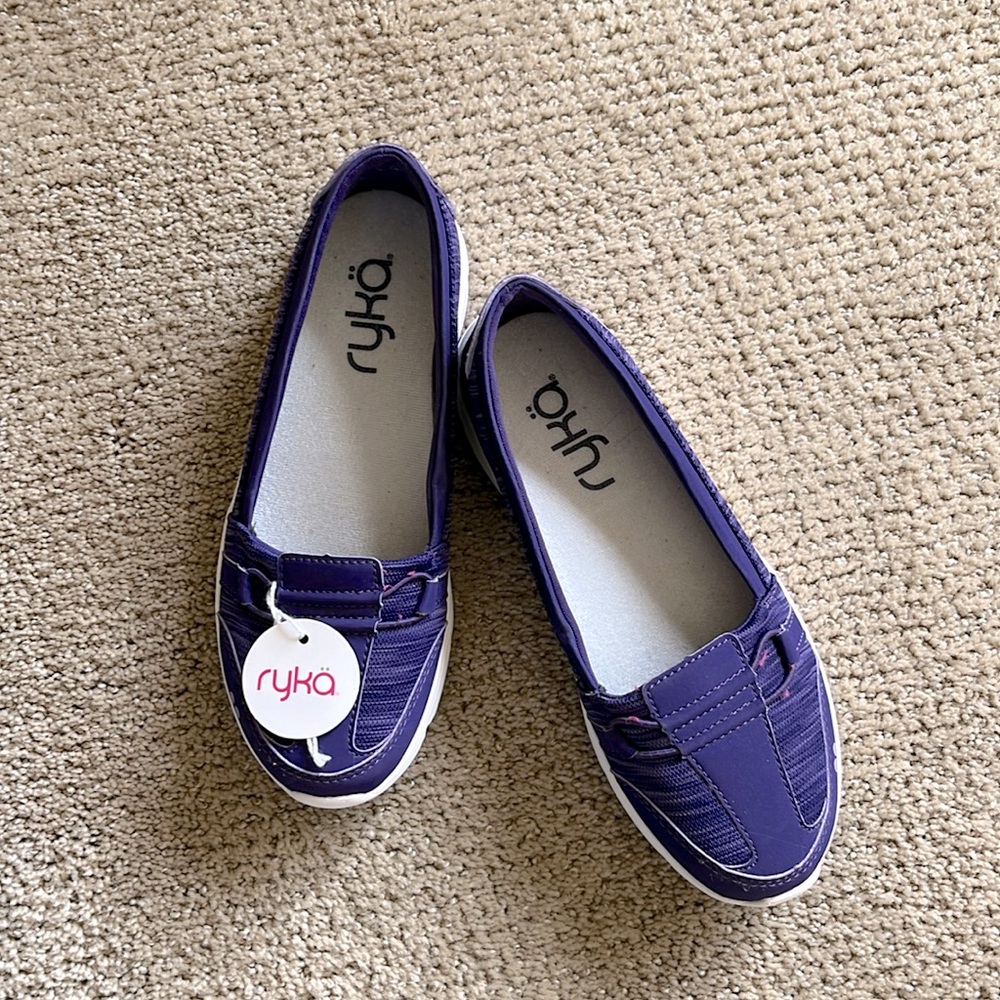Ryka women’s slip on shoes in purple, size 7-7.5